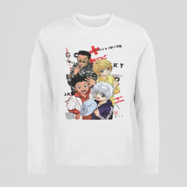 Hunter X Hunter Longsleeve T-Shirt, Hunter X Hunter Artwork White Long Sleeve