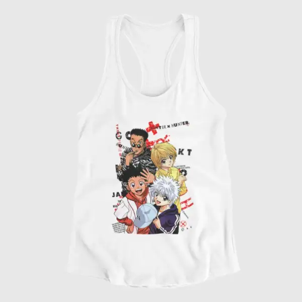 Hunter X Hunter Tank Top, Hunter X Hunter Artwork White Tank Top Shirt