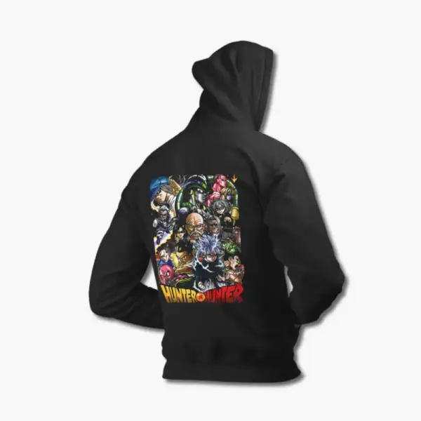Hunter X Hunter Zip Hoodie, Hunter X Hunter Full Artwork Black Zip Up Hoodie