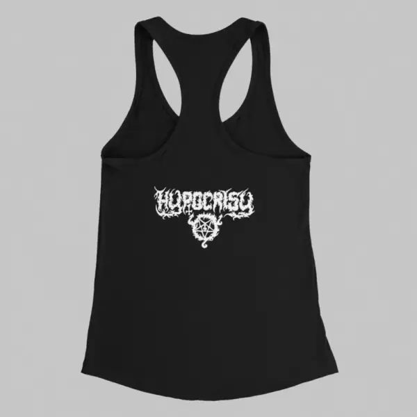 Hypocrisy Tank Top, Hypocrisy Old Logo Black Athlete - Image 2