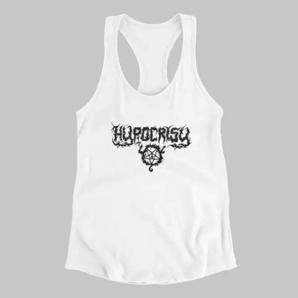 Hypocrisy Tank Top, Hypocrisy Old Logo White Athlete