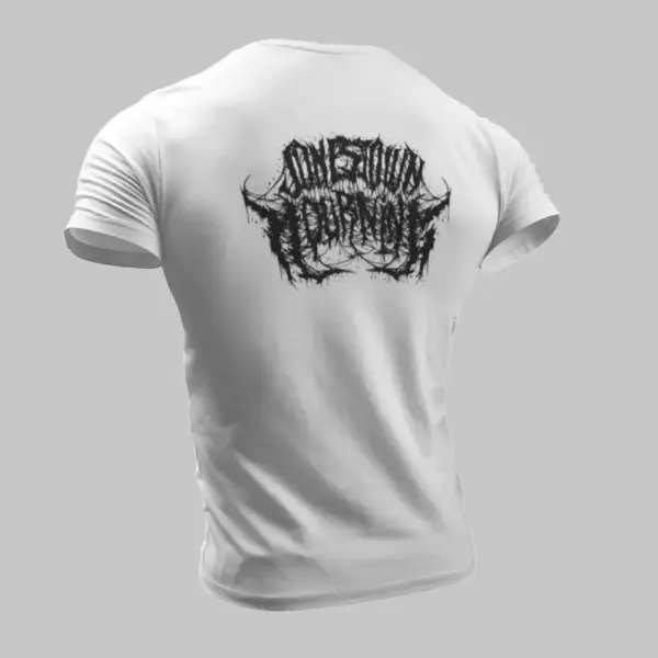 Jonestown Mourning T-Shirt, Jonestown Mourning Logo White T-Shirt - Image 2