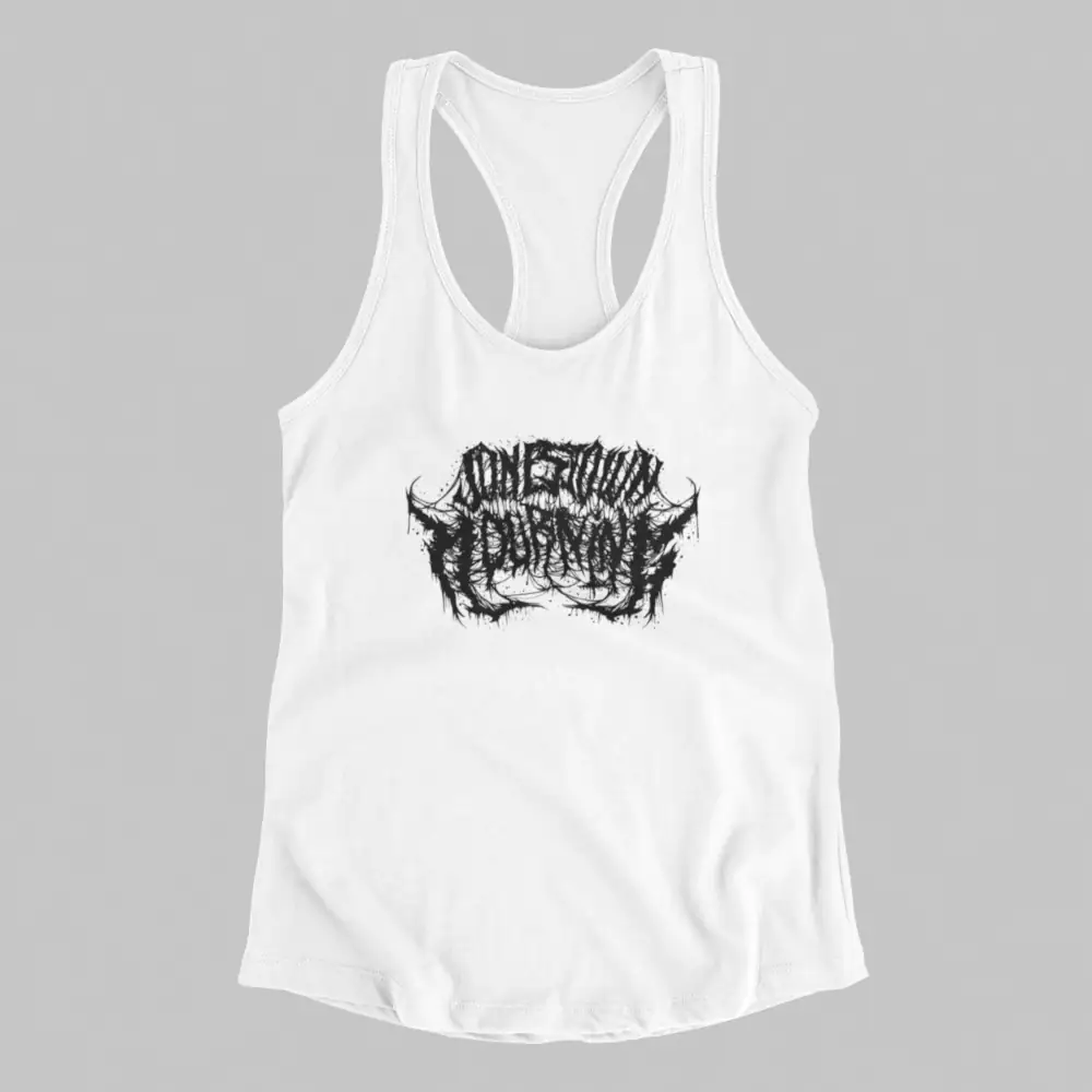 Jonestown Mourning Tank Top, Jonestown Mourning Logo White Athlete