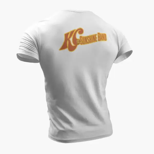 KC And The Sunshine T-Shirt, KC And The Sunshine Logo White T-Shirt - Image 2