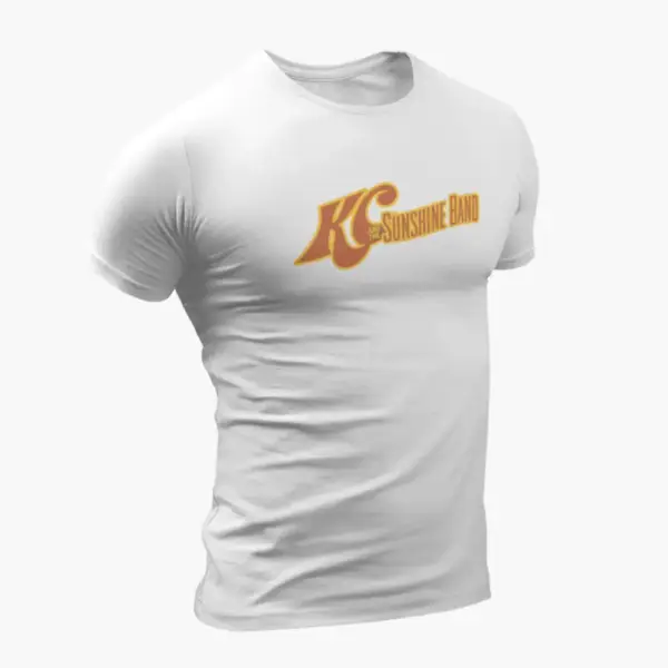 KC And The Sunshine T-Shirt, KC And The Sunshine Logo White T-Shirt