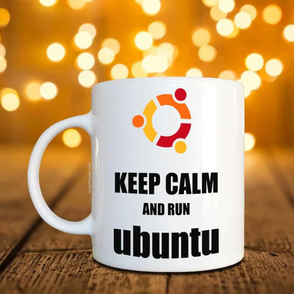 Keep Calm Mug, Run Ubuntu Coffee Mug