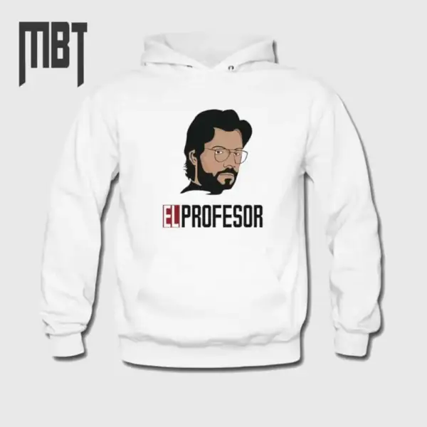 La Casa De Papel Hoodie, La Casa De Papel El Profesor Hooded Sweatshirt