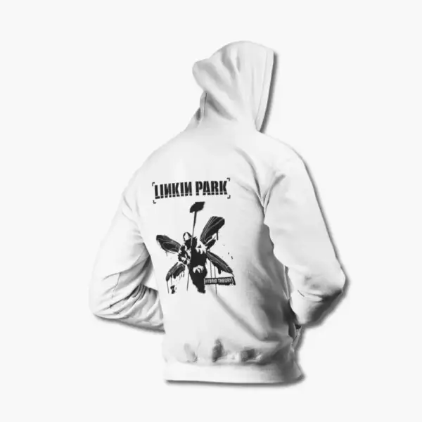 Linkin Park Hybrid Theory White Hoodie - Image 2