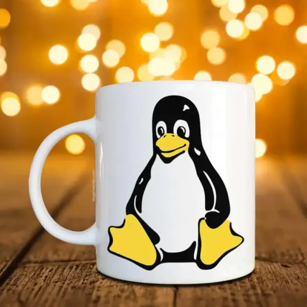 Linux Tux Mug, Linux Coffee Mug