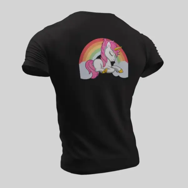 Lol Surprise Magic Unicorn T-Shirt, Lol Surprise Rainbow Magic Unicorn Black T-Shirt - Image 2