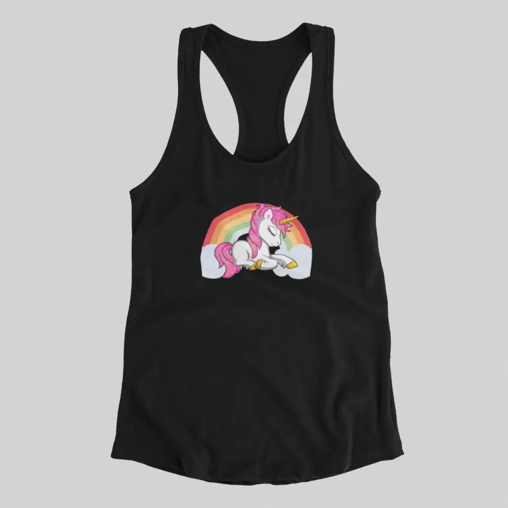 Lol Surprise Magic Unicorn Tank Top, Lol Surprise Rainbow Magic Unicorn Black Tank Top