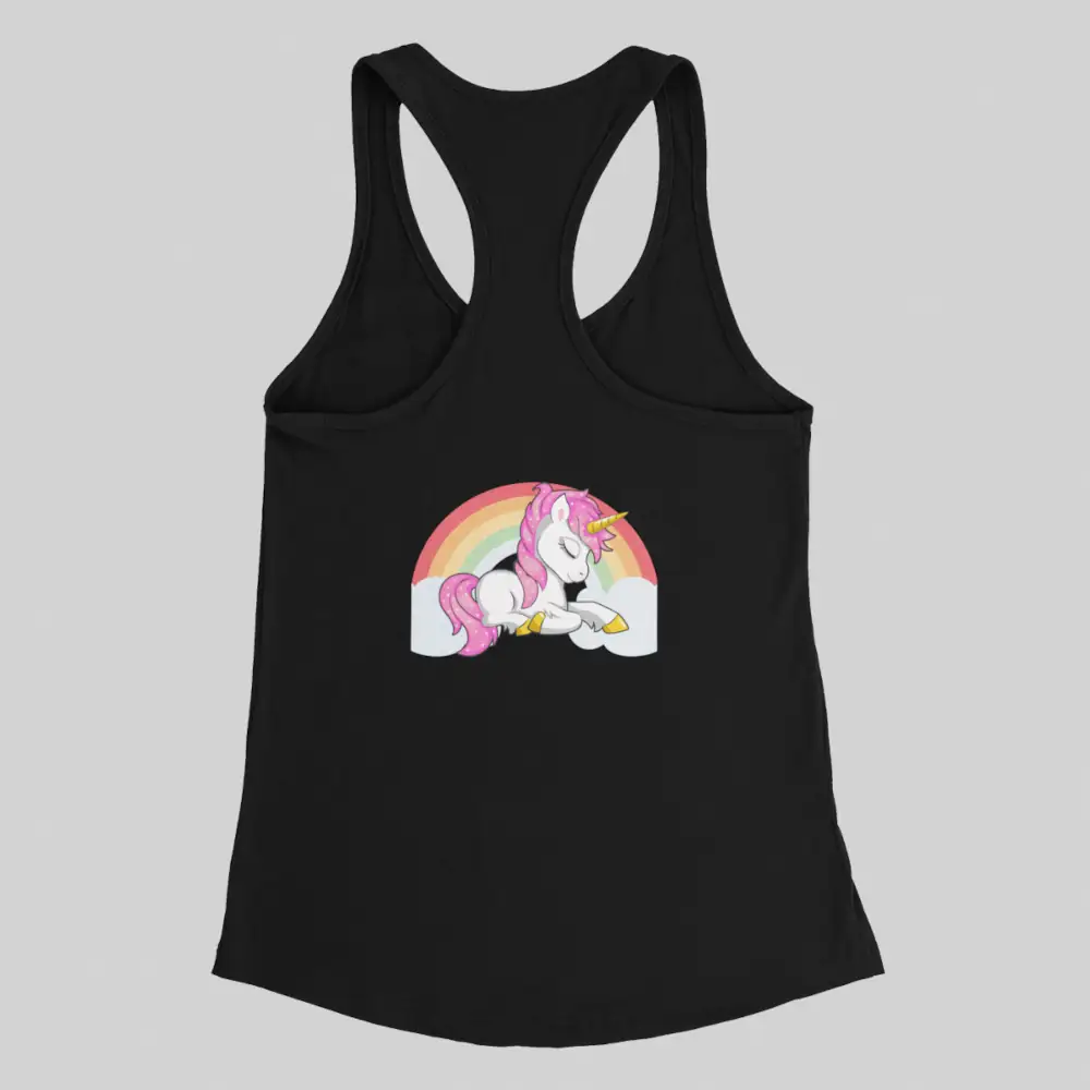 Lol Surprise Magic Unicorn Tank Top, Lol Surprise Rainbow Magic Unicorn Black Tank Top - Image 2