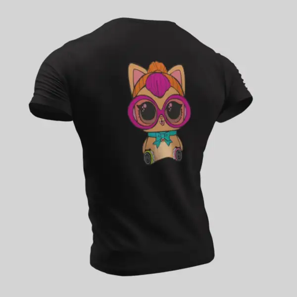 Lol Surprise T-Shirt, Lol Surprise Cat Black T-Shirt - Image 2