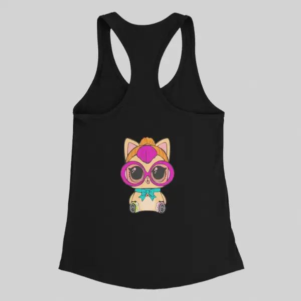 Lol Surprise Tank Top, Lol Surprise Cat Black Tank Top - Image 2