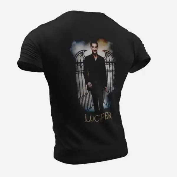 Lucifer T-Shirt, Lucifer Tom Ellis Black T-Shirt - Image 2