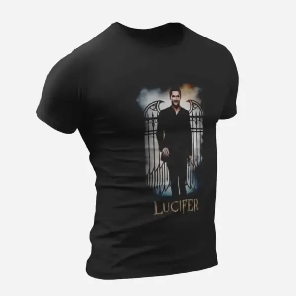 Lucifer T-Shirt, Lucifer Tom Ellis Black T-Shirt