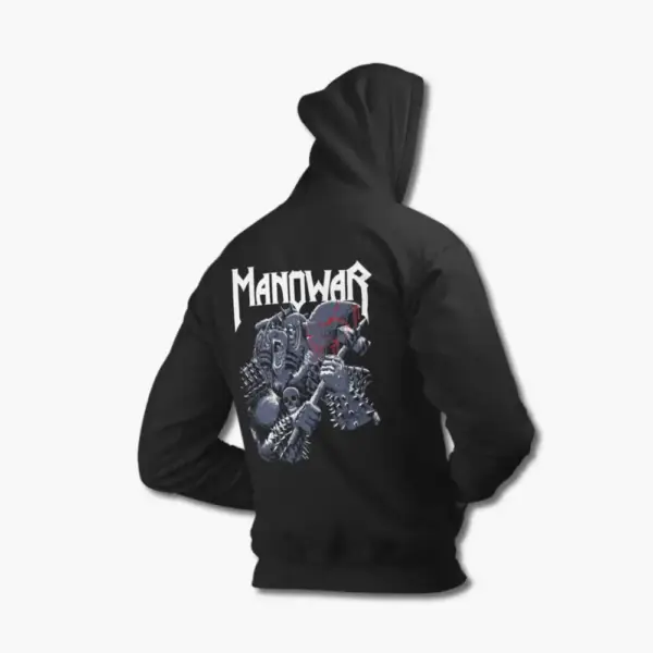 Manowar Hoodie, Manowar Artwork Black Sweatshirt - Image 2