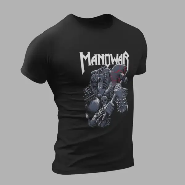 Manowar T-Shirt, Manowar Artwork Black T-Shirt