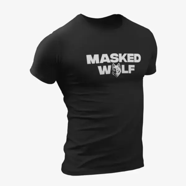 Masked Wolf T-Shirt, Masked Wolf Logo Black T-Shirt, Hip Hop Merchandise