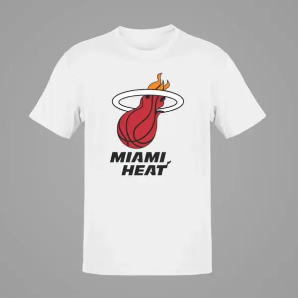 Miami Heat T-Shirt, Miami Heat Logo White T-Shirt