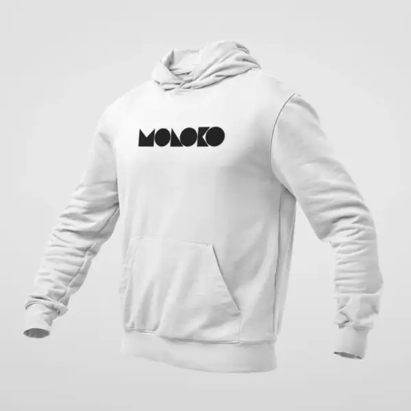 Moloko Hoodie, Moloko Logo White Hoodie