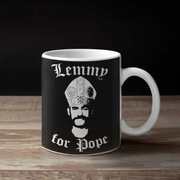 Motorhead Lemmy for Pope Coffee Mug