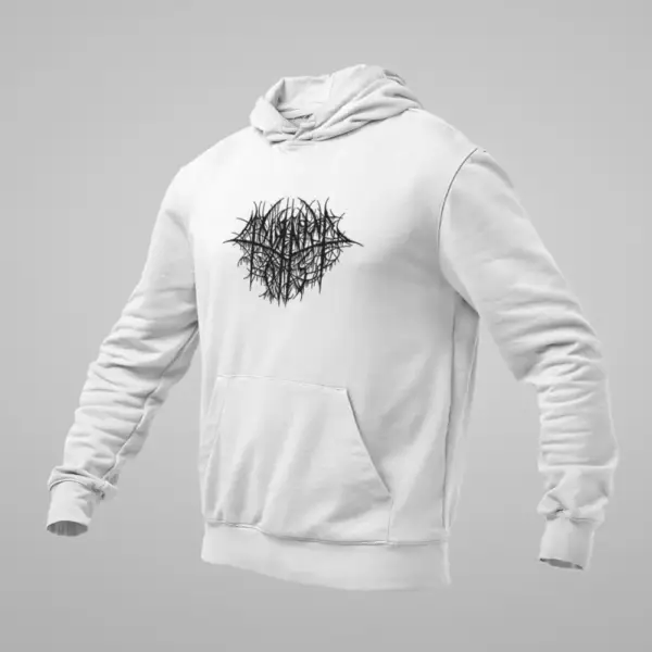 Mourning Forest Hoodie, Mourning Forest Logo White Sweatshirt