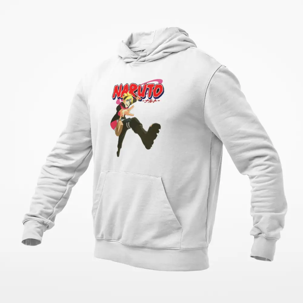 Boruto Uzumaki White Hoodie