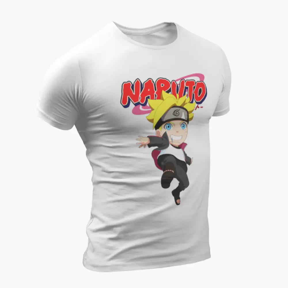 Chibi Boruto Uzumaki White T-Shirt