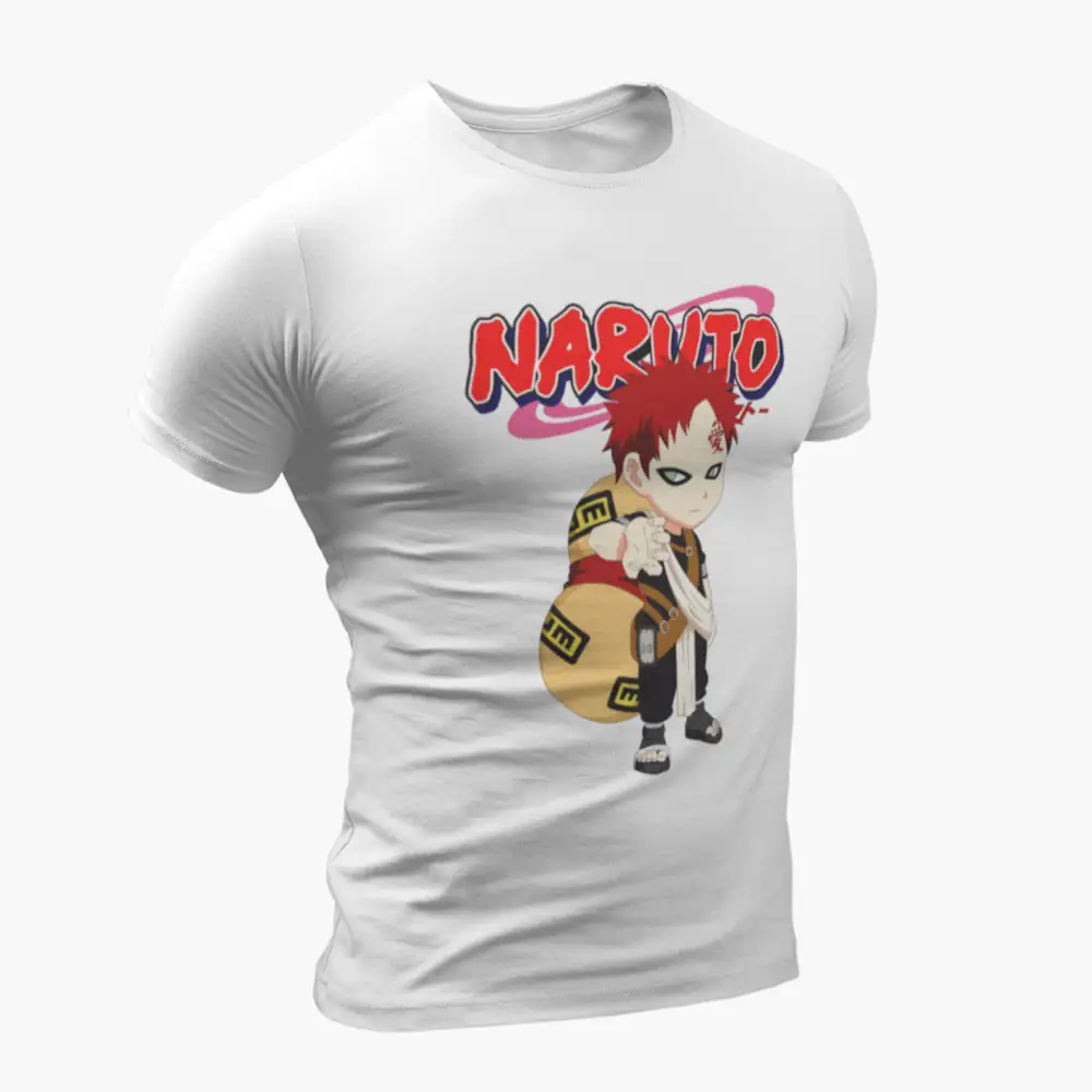 Chibi Gaara White T-Shirt