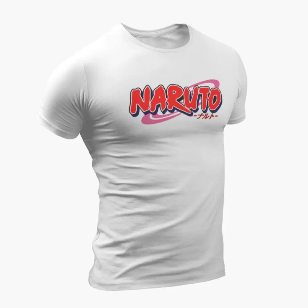 Naruto T-Shirt, Naruto Manga Logo White T-Shirt