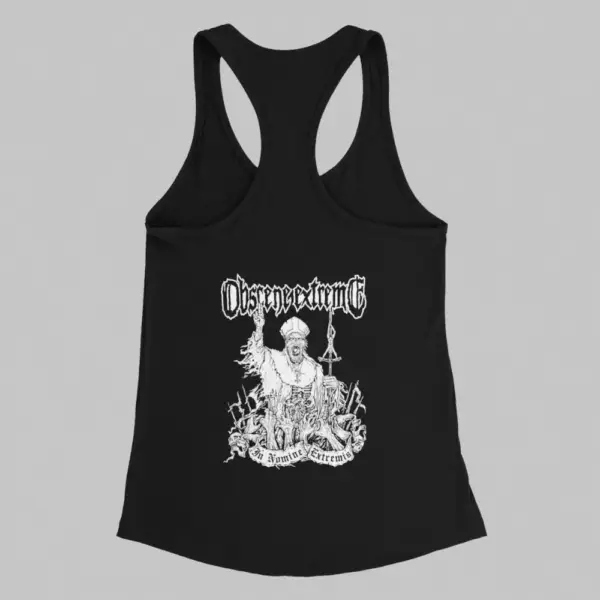 Obscene Tank Top, Obscene Extreme Artwork Black Tank Top - Image 2