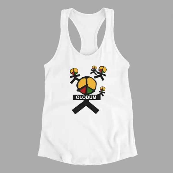 Olodum Tank Top, Olodum Logo White Athlete