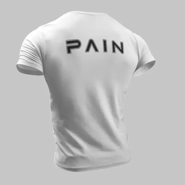 Pain T-Shirt, Pain Logo White T-Shirt - Image 2