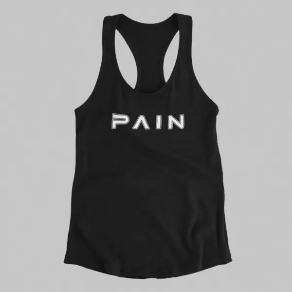 Pain Tank Top, Pain Logo Black Athlete