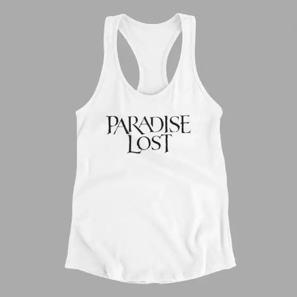 Paradise Lost Tank Top, Paradise Lost Logo White Athlete