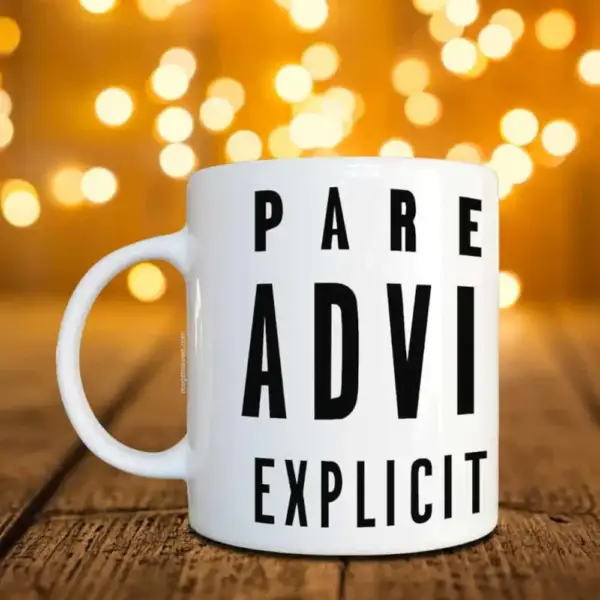 Parental Advisory Mug, Explicit Content Coffee Mug