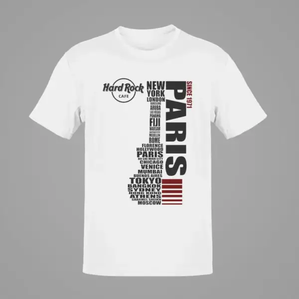 Paris T-Shirt, Hard Rock Cafe Paris White T-Shirt