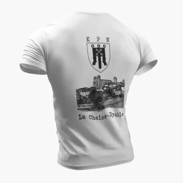 Peste Noire T-Shirt, Peste Noire La Chaise-Dyable White T-Shirt, Black Metal Merchandise - Image 2