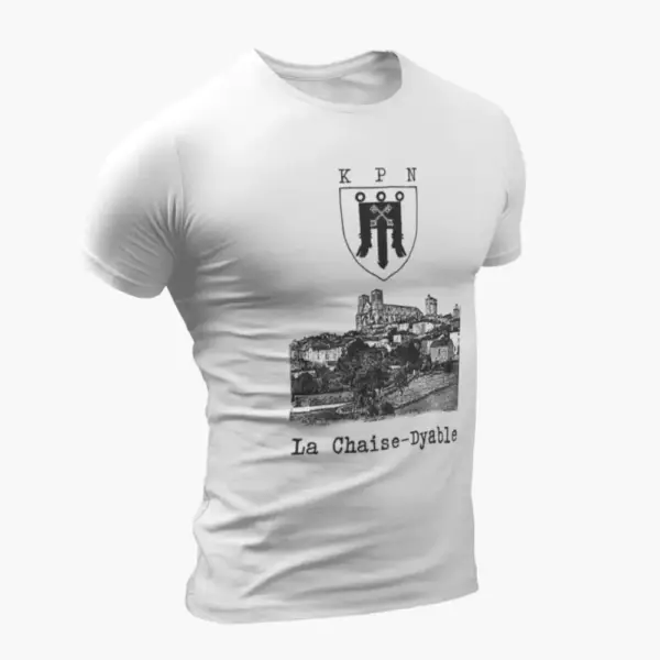Peste Noire T-Shirt, Peste Noire La Chaise-Dyable White T-Shirt, Black Metal Merchandise