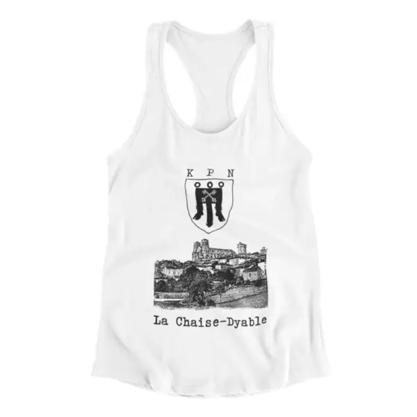 Peste Noire Tank Top, Peste Noire La Chaise-Dyable White Tank Top, Black Metal Merchandise