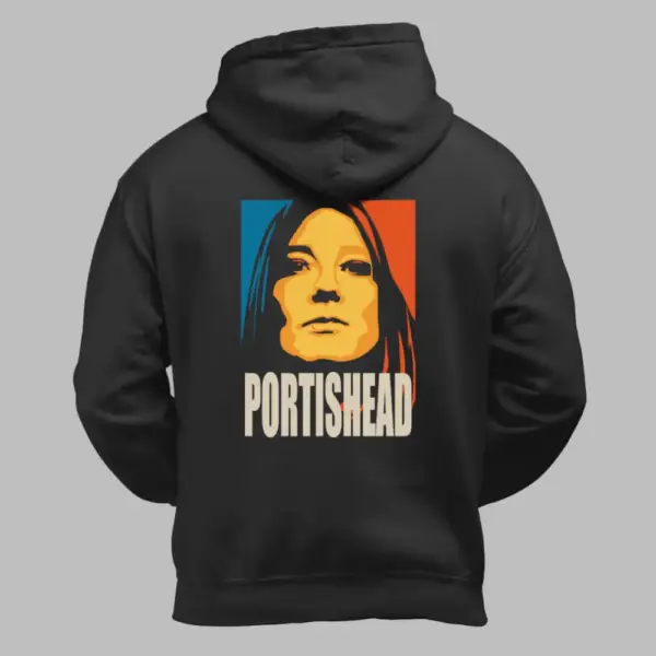 Portishead Hoodie, Portishead Artwork Black Hoodie - Image 2