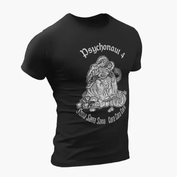 Psychonaut 4 T-Shirt, Psychonaut 4 Sana Sana Sana Cura Cura Cura Black T-Shirt