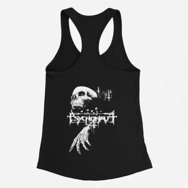 Psychonaut 4 Tank Top, Psychonaut 4 Logo Skull Artwork Black Tank Top, Black Metal Merchandise - Image 2