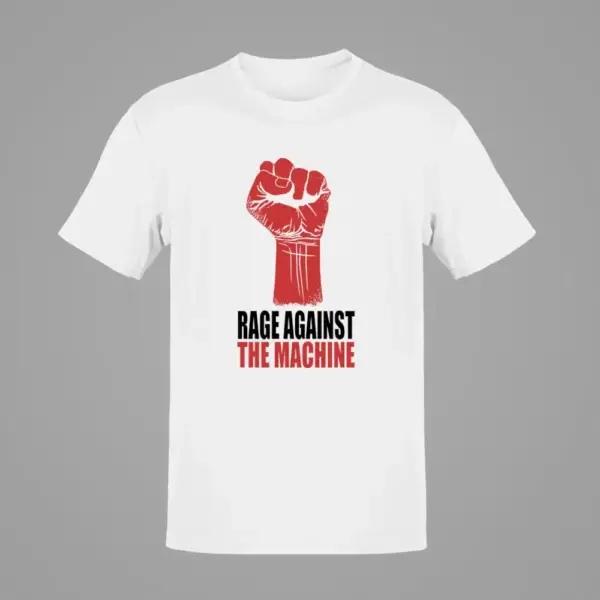 Rage Against The Machine T-Shirt, Rage Against The Machine Artwork White T-Shirt