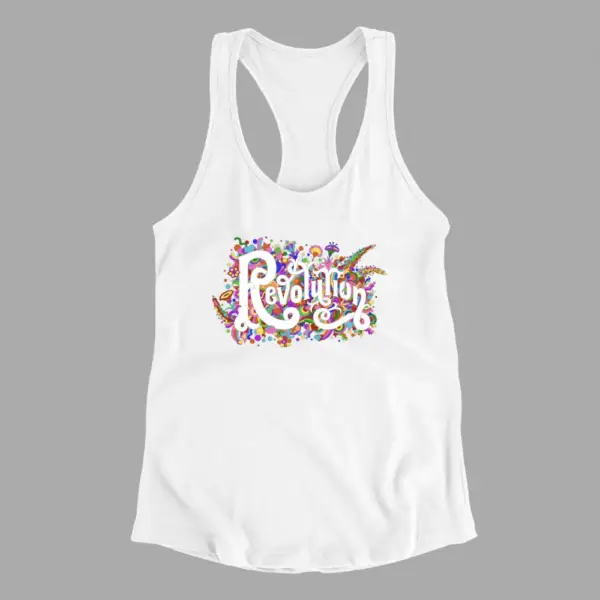 Revolution Tank Top, Beatles Revolution White Athlete