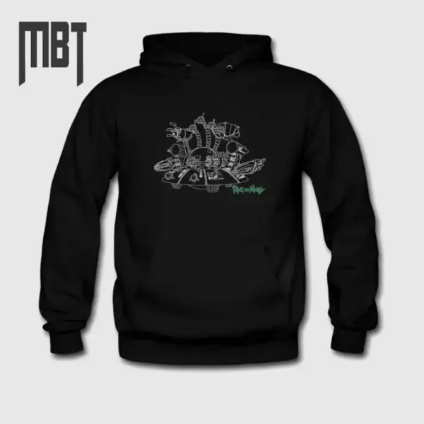 Rick And Morty Hoodie, Rick And Morty Cartoon Artwork Hooded Sweatshirt