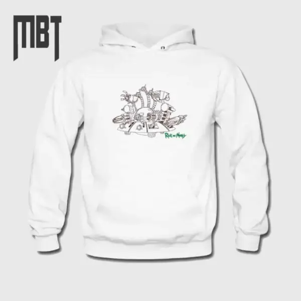 Rick And Morty Hoodie, Rick And Morty Cartoon Artwork Hooded Sweatshirt