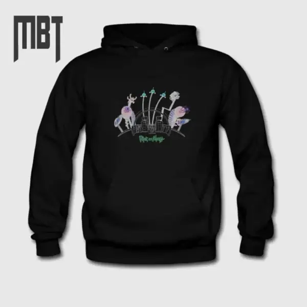 Rick And Morty Hoodie, Rick And Morty Cartoon Artwork Hooded Sweatshirt