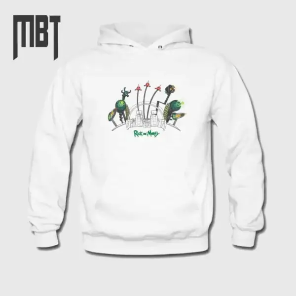 Rick And Morty Hoodie, Rick And Morty Cartoon Artwork Hooded Sweatshirt